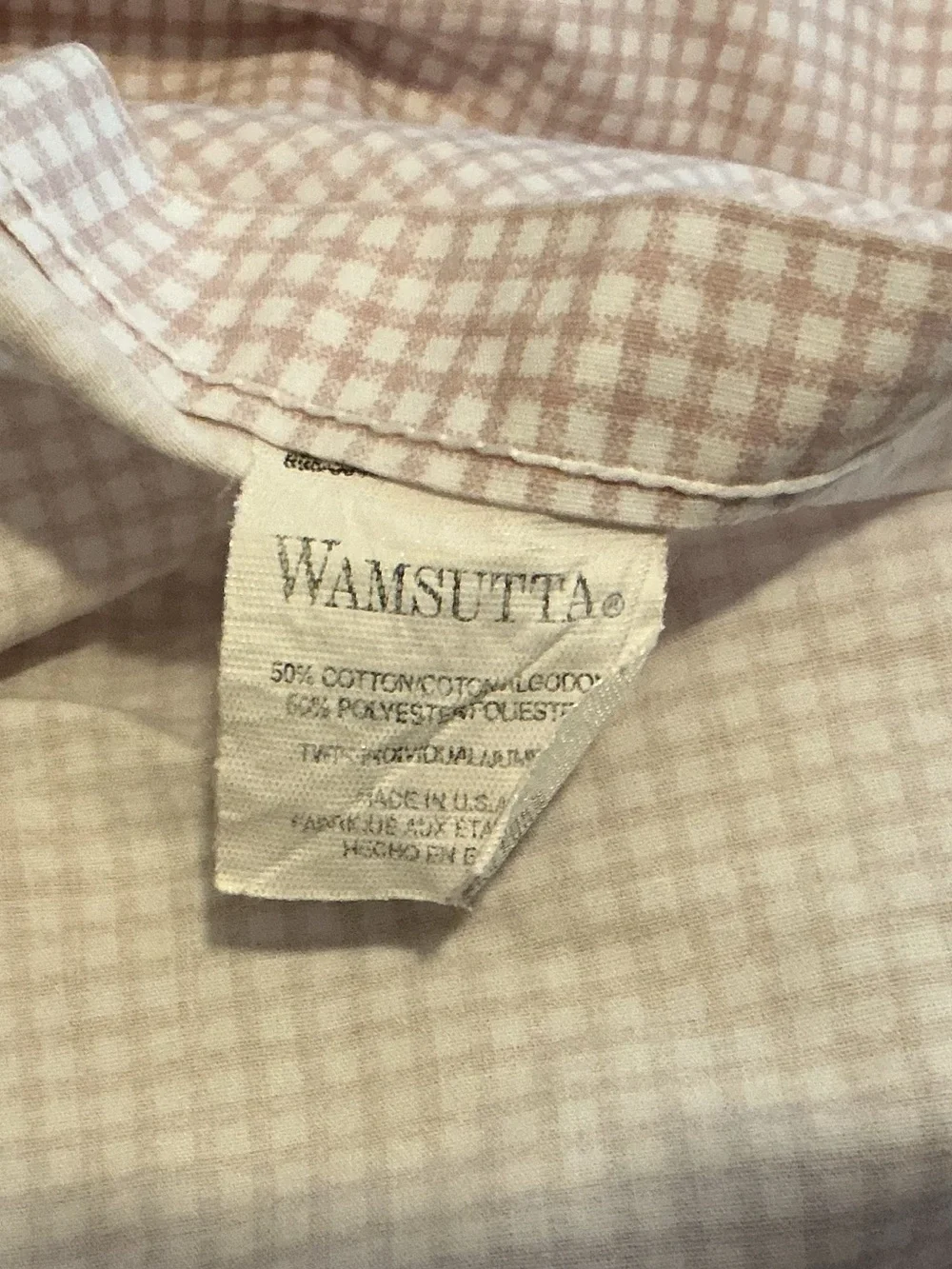 Vintage Wamsutta Gingham Bedsheet